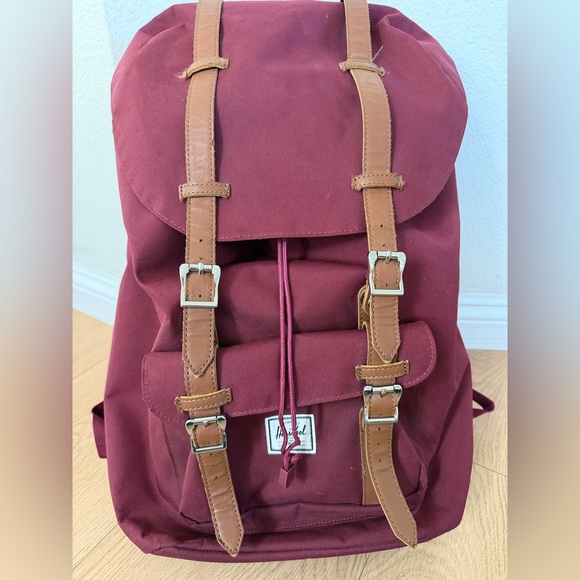 Herschel Supply Co Little America Backpack Windsor Wine Red Laptop - Picture 8 of 9